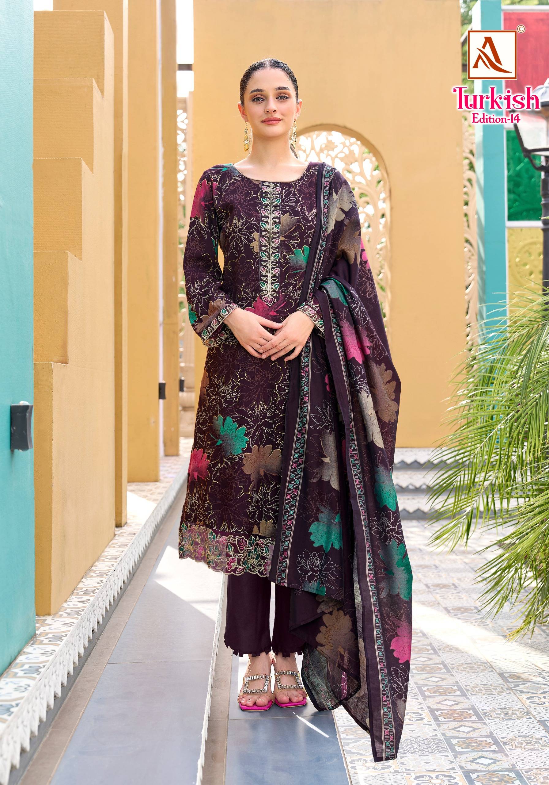 TURKISH-14 by Alok Suit 3053-1161-01 to 3053-1161-06 series Indian Pakistani ethnic wear Pure viscose At Wholesale Price